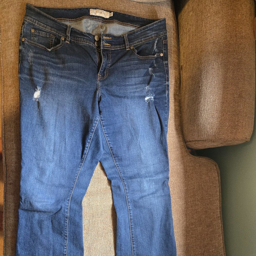 Torrid Distressed Dark Blue Jeans 16R